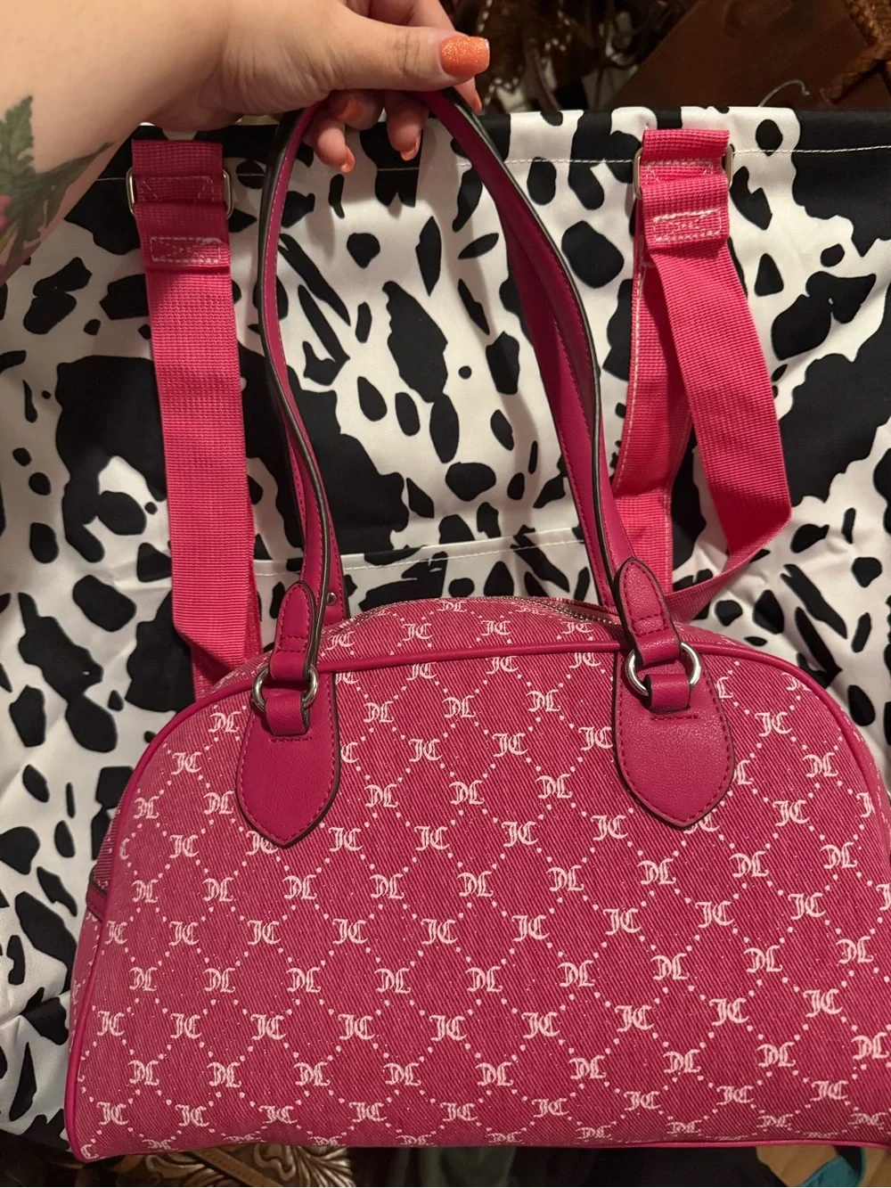 Juicy Couture Hot Pink Logo Dome Satchel